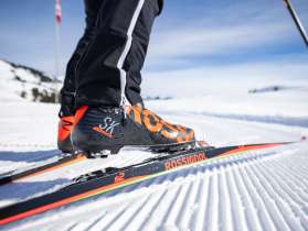 couple, snow, cross country, skating