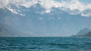 Lake Walen and Churfirsten in winter