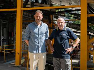 Elio Pandolfi and Manuel Rothmund at the mountain station of the Älplibahn Malans