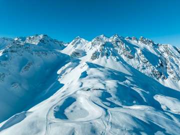 Winter Pizolbahnen 2023 Pizol, winter, snow, blue sky, Pizolbahnen, morning mood, skiing, piste