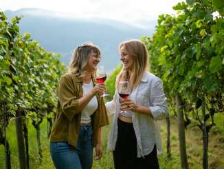 Backpack wine tasting in the Bündner Herrschaft Fläsch, backpack wine tasting, Bündner Herrschaft, Maienfeld, wine drinking, picnic backpack, wine tasting, fall