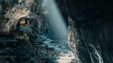 Incidence of light in the gloomy Tamina Gorge
