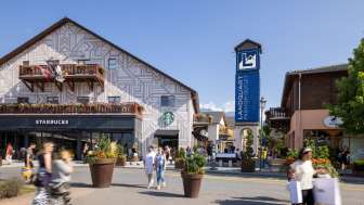 Shopping at Landquart Fashion Outlet Entrance portal of the Landquart Fashion Outlet