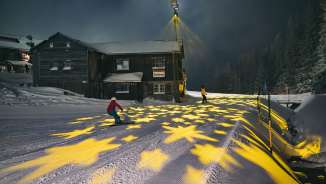 Flumserberg Galaxie, light, Chrüz piste, night skiing, Flumserberg, après-ski