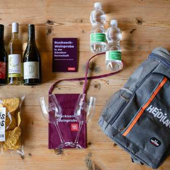 Backpack contents © Heidiland Tourism