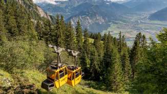 Malans_Bündner Herrschaft Älplibahn, Älplibahn Malans, view, Bündner Herrschaft, Malans, vineyards, vineyard