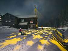 Flumserberg Galaxie, light, Chrüz piste, night skiing, Flumserberg, après-ski