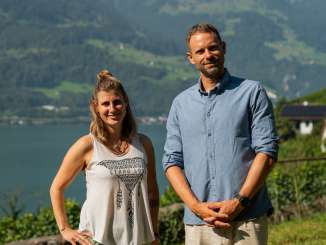 Sara Kohout and Manuel Rothmund in Quinten on Lake Walen