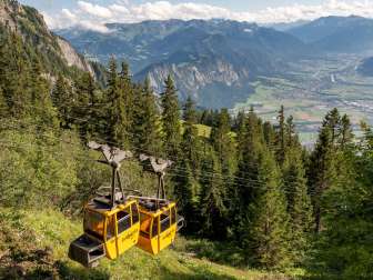 Älplibahn, Älplibahn Malans, view, Bündner Herrschaft, Malans, vineyards, vineyard