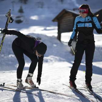 Cross-country skiing lessons in the Tamina Valley © Gian Ehrenzeller