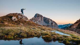 Golden fall, round tour, Murgsee, Murg, mountain hut, long-distance hiking