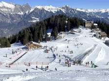 Children's practice slope in the Pizol ski area