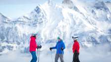 Skiers on the Flumserberg