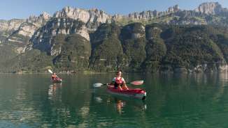 Kayaking on Lake Walen Kayaking on Lake Walen