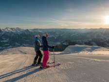 Winter magic, Pizol, pleasure skiing, snow, blue sky, mountains, snow-covered fir trees, sun, valley, snow-covered mountains, Alps, views, summits