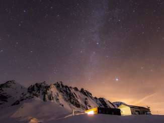 Moonlight descent on the Pizol