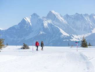 Winter hiking on the Flumserberg Mountains