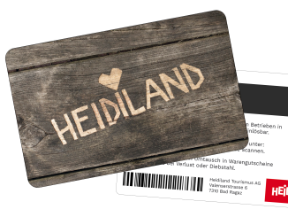 Heidiland gift card, double-sided